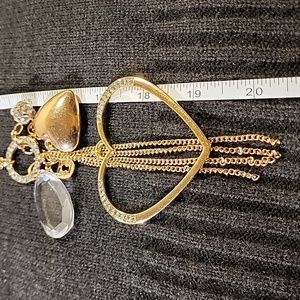 GUESS Gold Tone Charm Necklace